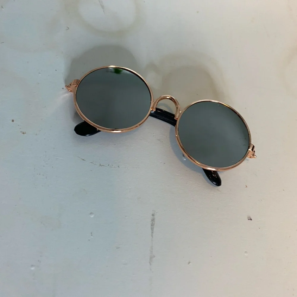 1 Pair Tinted Lens Pet Glasses - Dark Green Reflective | Small Dogs | Cats